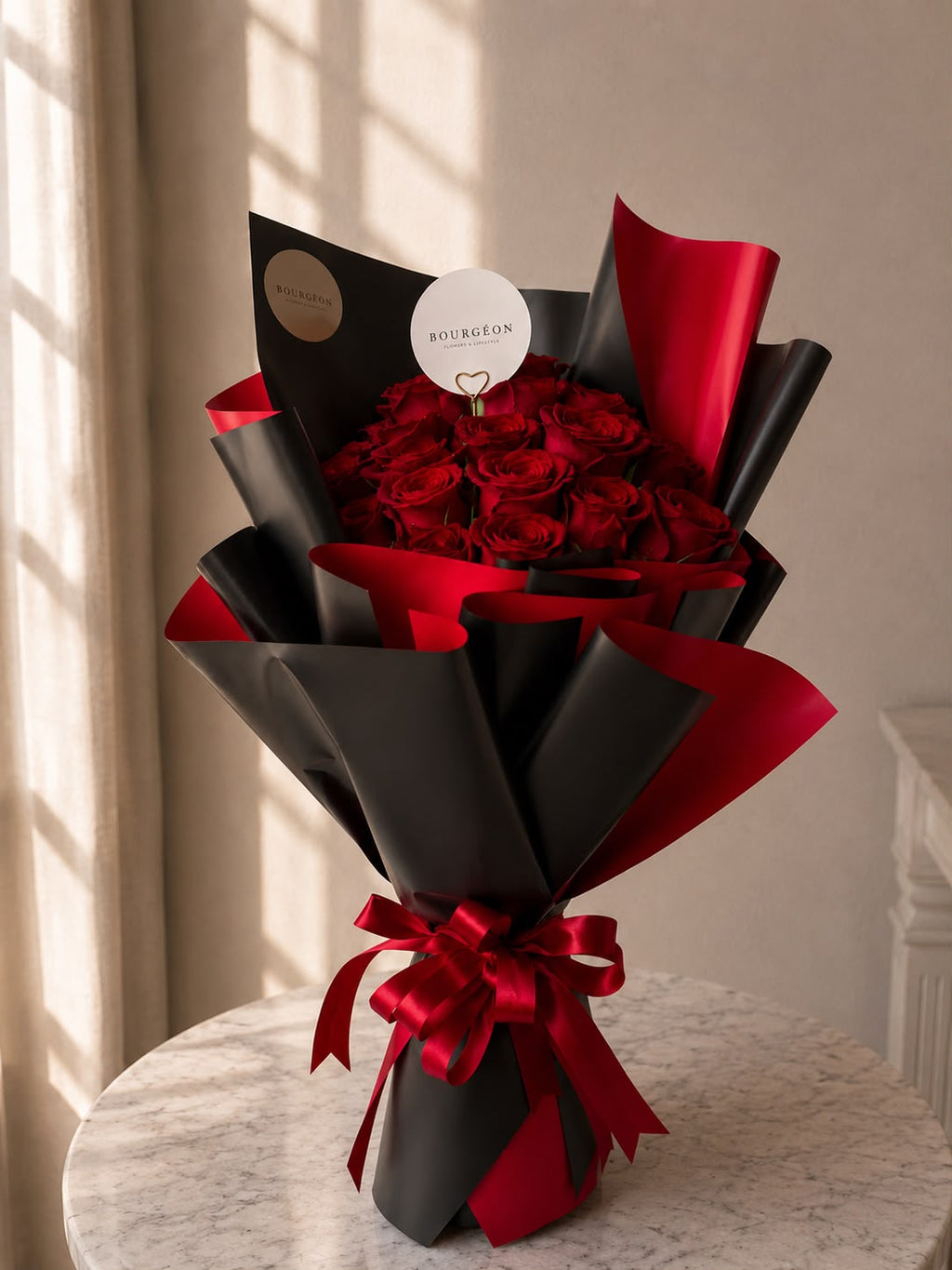 Rouge red rose bouquet Bahrain - Bourgéon luxury flower shop