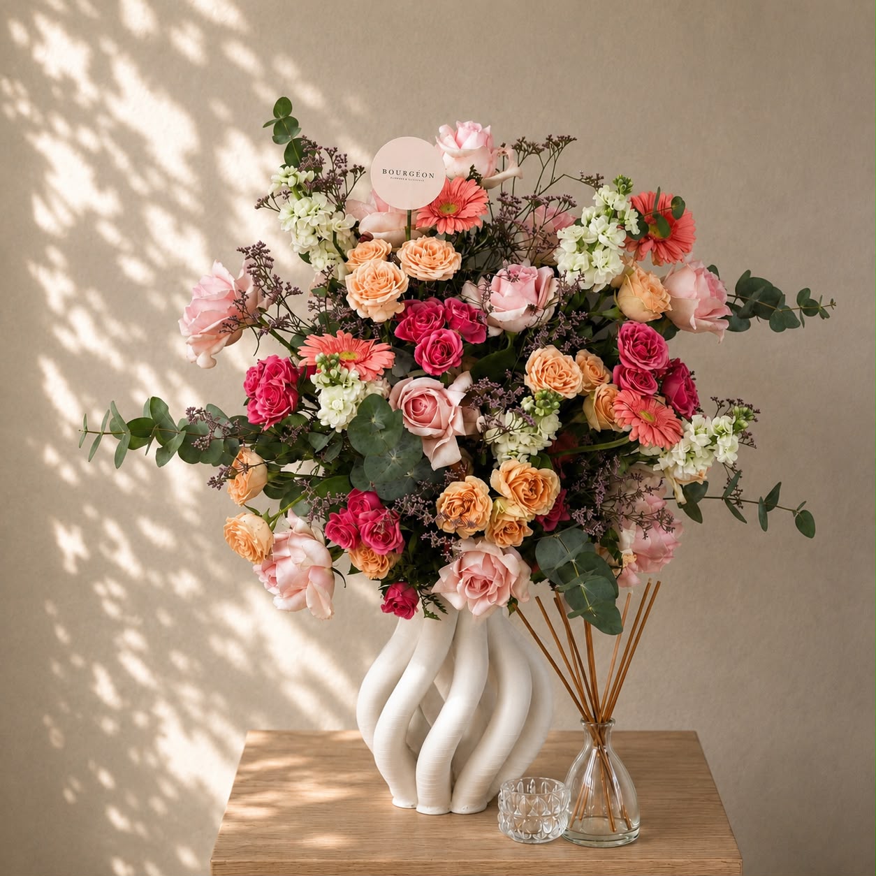 Le Printemps garden rose bouquet Bahrain - Bourgéon luxury flowers