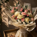 La Lune pink carnation and rose bouquet Bahrain - Bourgéon luxury flowers