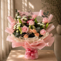 Roseate pink rose hand bouquet Bahrain - Bourgéon flower shop